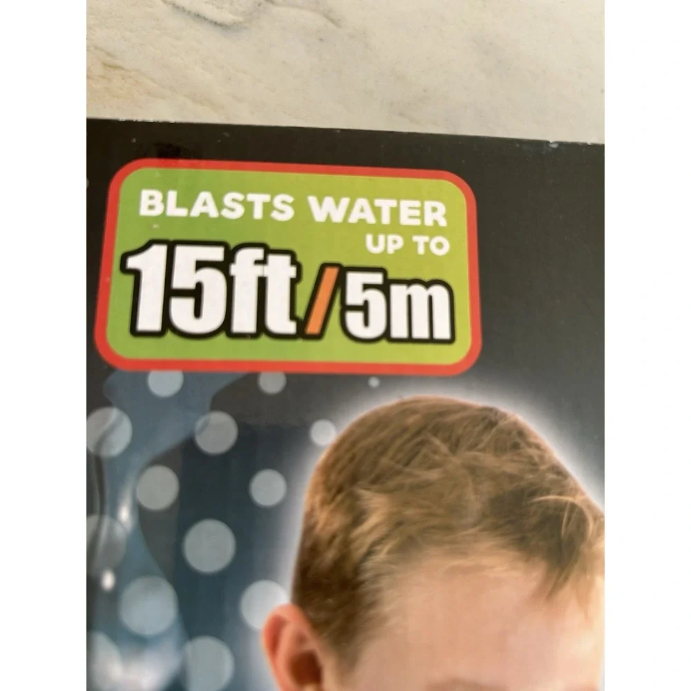 Blue Aqua Storm Stealth Blaster Water Gun NIB 15ft Range Kids Summer Toy Ages 6+